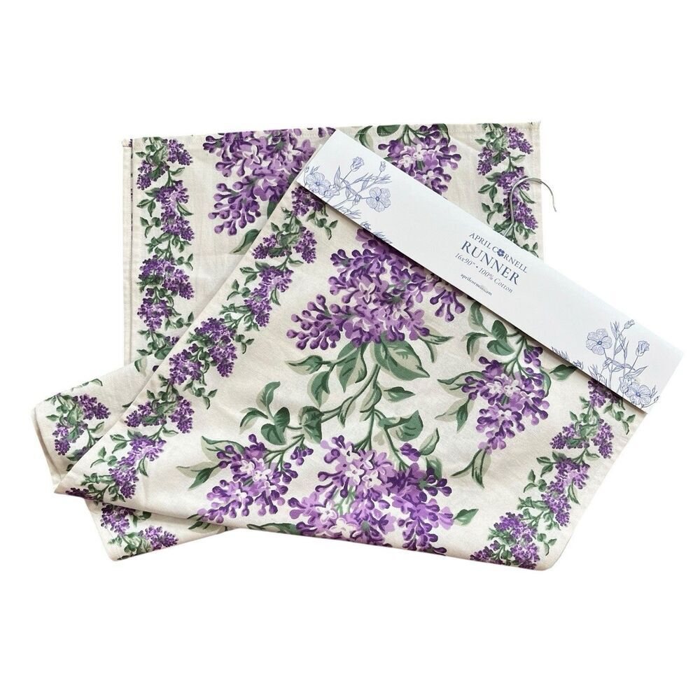 NWT April Cornell Lilac Festival Table Runner